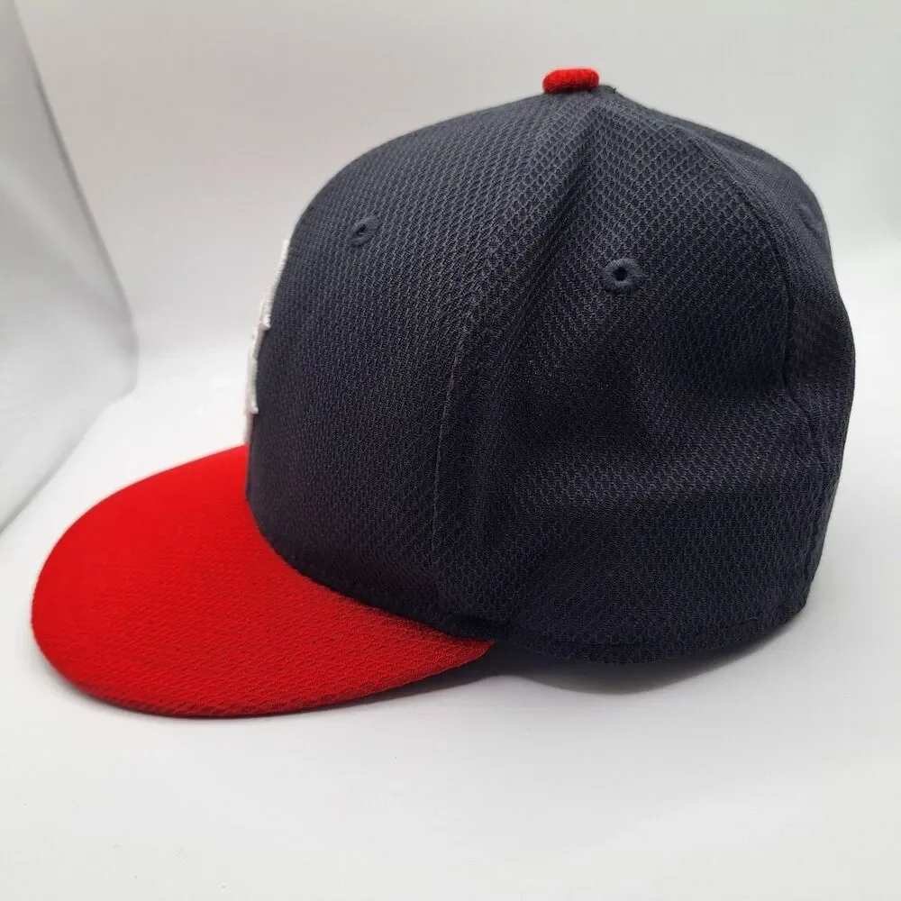 Boston Red Sox Hat Mens Navy Red 6 5/8 Fitted 59Fifty Cap New Era MLB Baseball